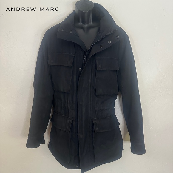 Andrew Marc Canvas Peacoat Large Gently worn 100% polyester Marc NY line Quilted